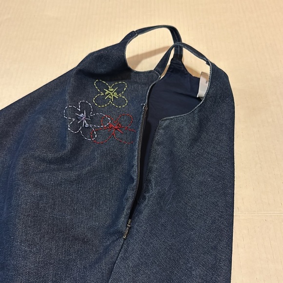 Baby Gap Y2K Floral Embroidered Denim Jumper size 12-18 months - Picture 5 of 15